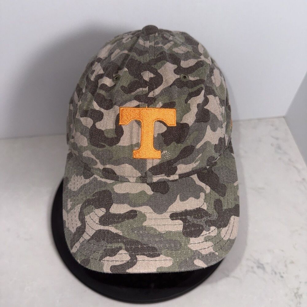 Tennessee Vols Adidas Camo Adjustable With A Orange T Logo.